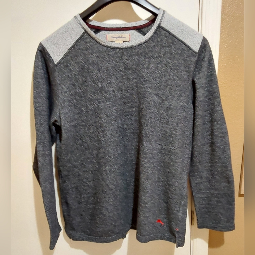 🌺 Mens Like New Tommy Bahama Charcoal Crewneck Sweater